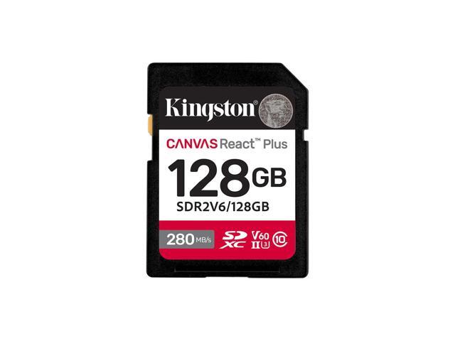 Kingston SDXC Canvas React Plus UHS-II V60 280MB/s SD Memory Card 128GB