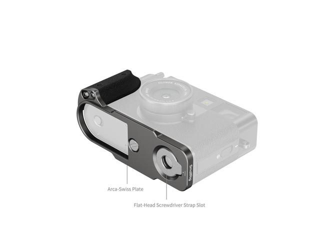 SmallRig L-Shape Mount Plate with Silicone Handle for Fujifilm X half Camera, Charcoal Silver