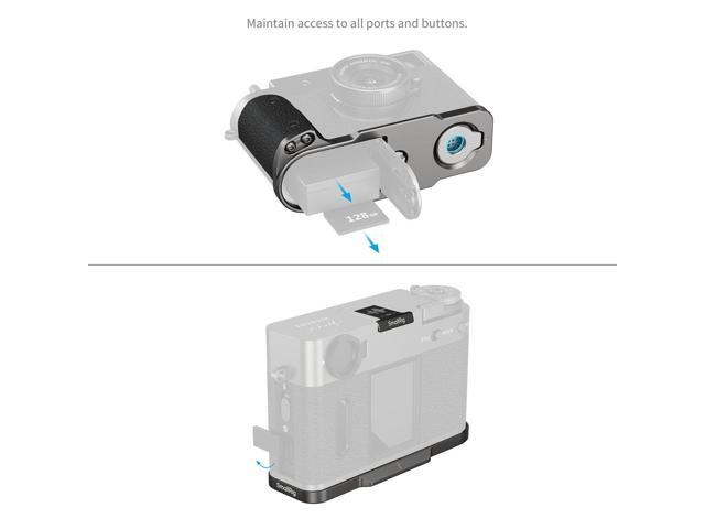 SmallRig L-Shape Mount Plate with Silicone Handle for Fujifilm X half Camera, Charcoal Silver