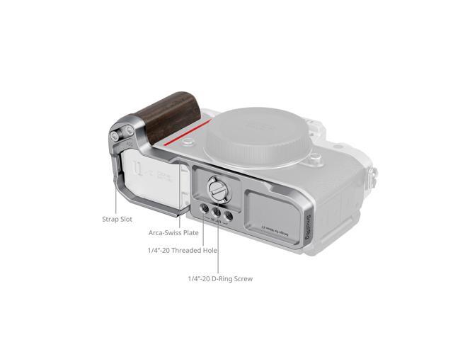 SmallRig L-Shaped Mount Plate with Wooden Handle for Nikon Z f Camera, Silver