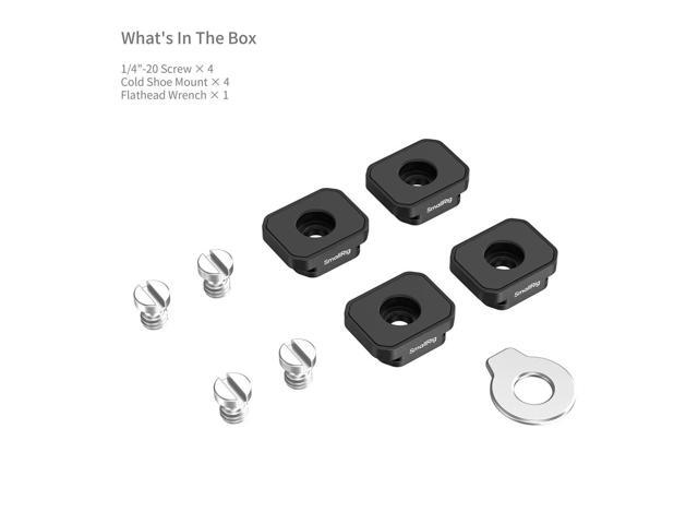 SmallRig Mount Plate with Cold Shoe Mount, Black, 4-Pack