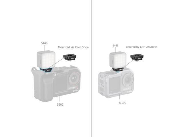 SmallRig Mount Plate with Cold Shoe Mount, Black, 4-Pack