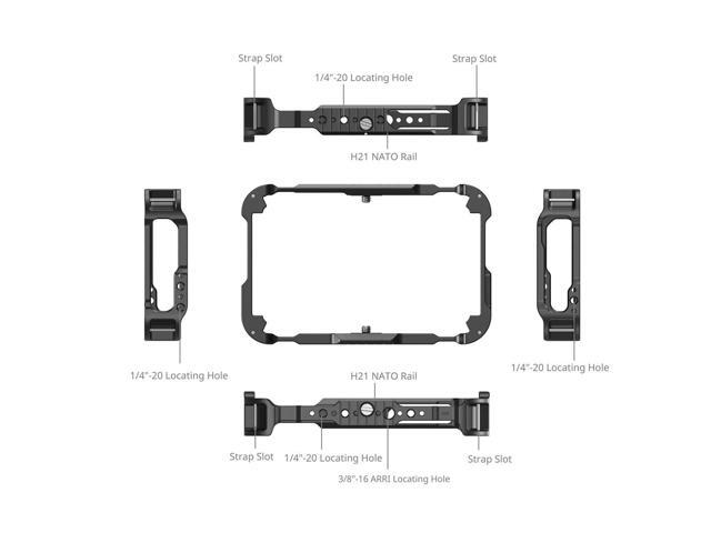SmallRig Monitor Cage Kit for Atomos Ninja TX/ TX GO, Black