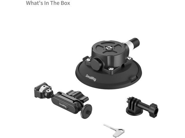 SmallRig 4.5' Suction Cup Mount for Action Cameras, Black