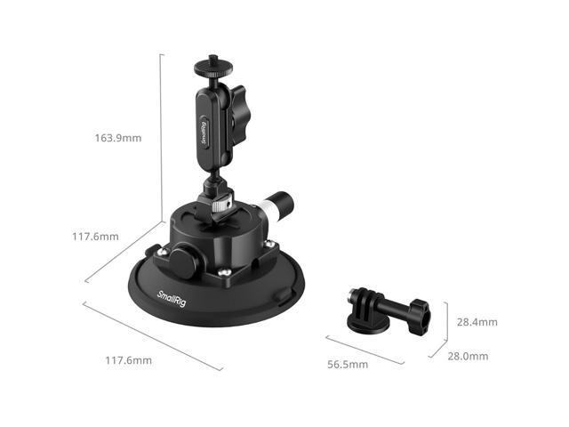 SmallRig 4.5' Suction Cup Mount for Action Cameras, Black