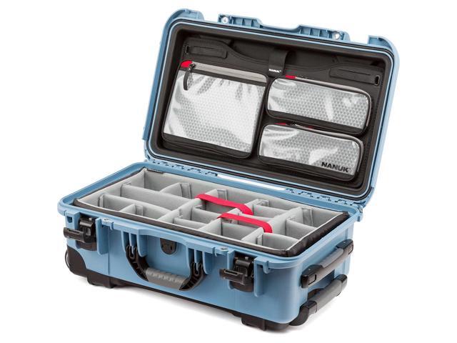 Nanuk 935 Wheeled Waterproof Hard Case Pro Photo Kit, Limited Edition Cyan Blue