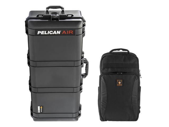 Pelican 1745 Air Long Case No Foam Black, Bundle with Backpack #0174500011110K