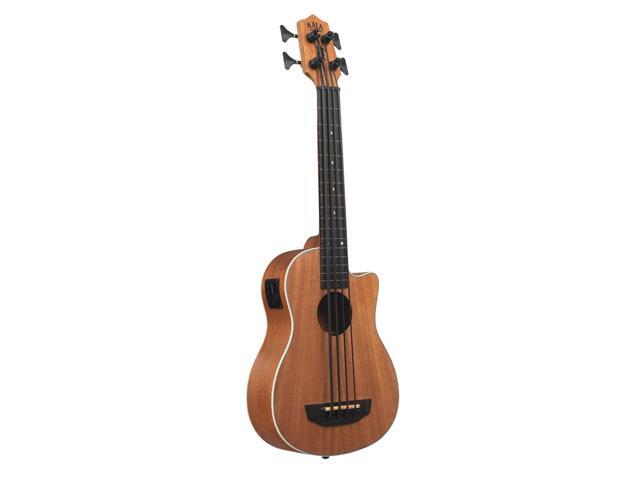 Kala U-BASS Scout Fretless Acoustic Electric Bass Guitar, Natural