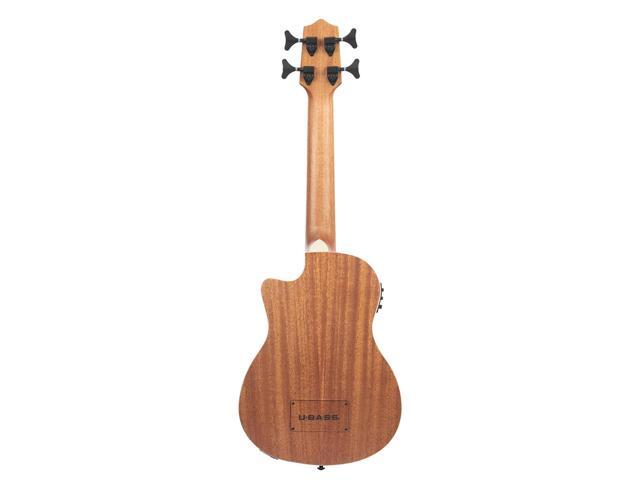 Kala U-BASS Scout Fretless Acoustic Electric Bass Guitar, Natural