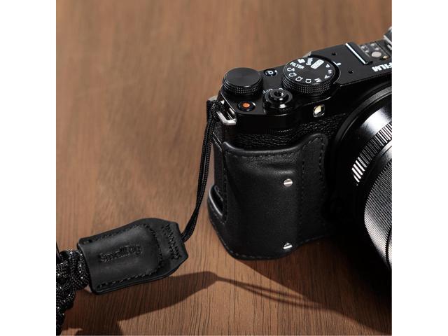 SmallRig Leather Half Case with Wrist Strap for Fujifilm X-M5 Camera, Black