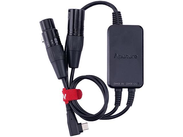 Aputure Active USB Type-C to 5 Pin DMX In & Out Adapter with Mounting Kit