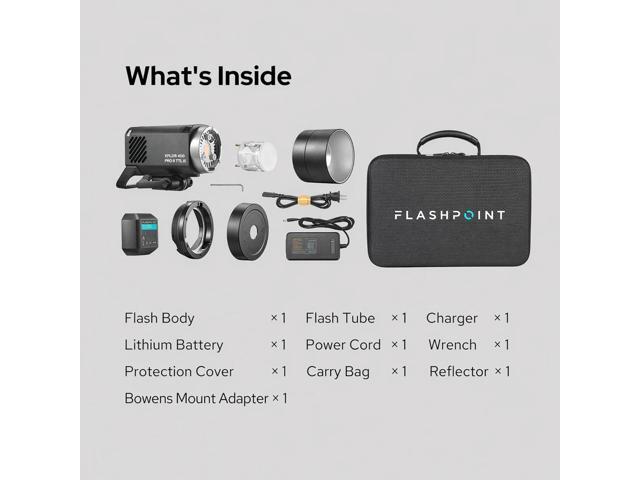 Flashpoint XPLOR 400 Pro Compact TTL R2 Monolight, Godox AD400 Pro with Gel Kit