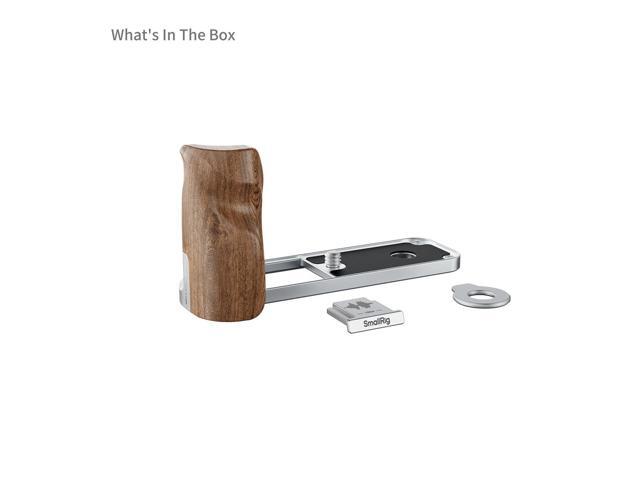 SmallRig L-Shape Mount Plate with Wooden Handle for Fujifilm X half Camera, Silver