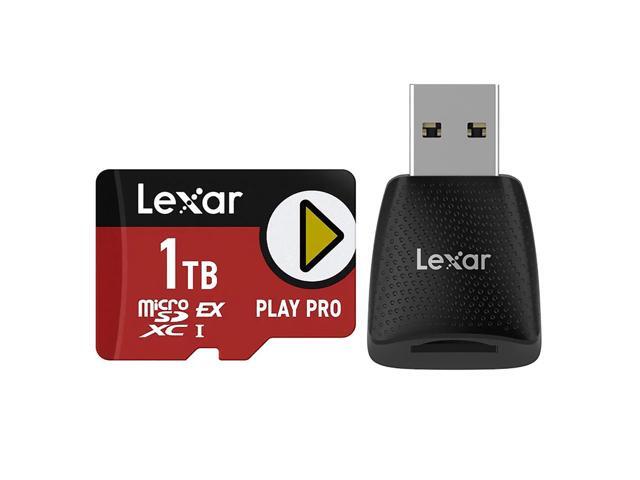 Lexar PLAY PRO 1TB microSDXC Express Card, w/microSD USB 3.2 Type-A Card Reader