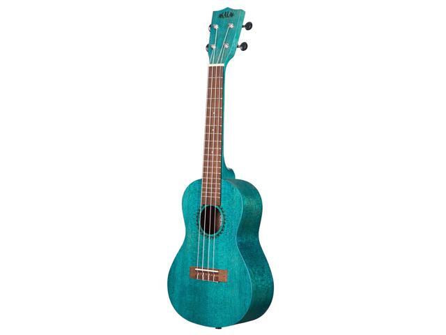 Kala Ocean Blue Watercolor Meranti Concert Ukulele
