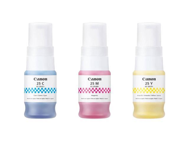 Canon GI-25 Cyan/Magenta/Yellow Ink Bottle Value Pack for MAXIFY GX2020 & GX1020