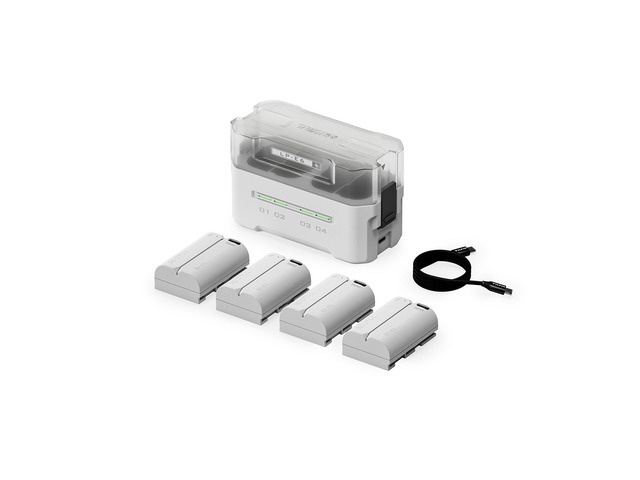 Tilta 4-Channel Portable Charging Station with 4x LP-E6P Battery, Off White