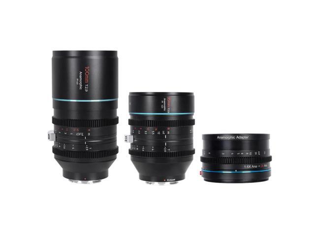 Sirui 35mm and 100mm T2.9 1.6x Anamorphic Lens Kit with 1.25x Adapter for Canon RF