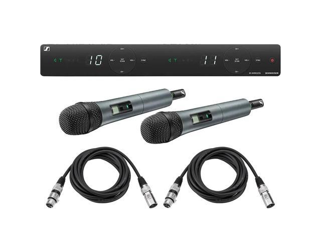 Sennheiser Wireless Dual-Vocal Set, Includes 2x SKM 835-XSW-A Handheld Microphones and EM-XSW 1 Dual-Channel Stationary Receiver, Frequency A: 548...