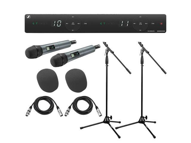 Sennheiser Wireless Dual-Vocal Set, Includes 2x SKM 835-XSW-A Handheld Microphones, EM-XSW 1 Dual-Channel Stationary Receiver, with Tripod Mic...