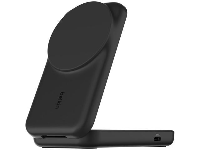 Belkin 25W 2-in-1 Wireless Foldable Magnetic Qi2 Charging Pad for Smartphones & Airpods - USB-C Port - Black - WIZ039ttBK