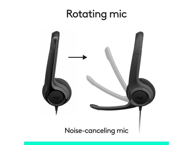 Logitech - H390 Wired USB-C On-Ear Stereo Headphones with Noise Canceling Microphone - Black - image 12