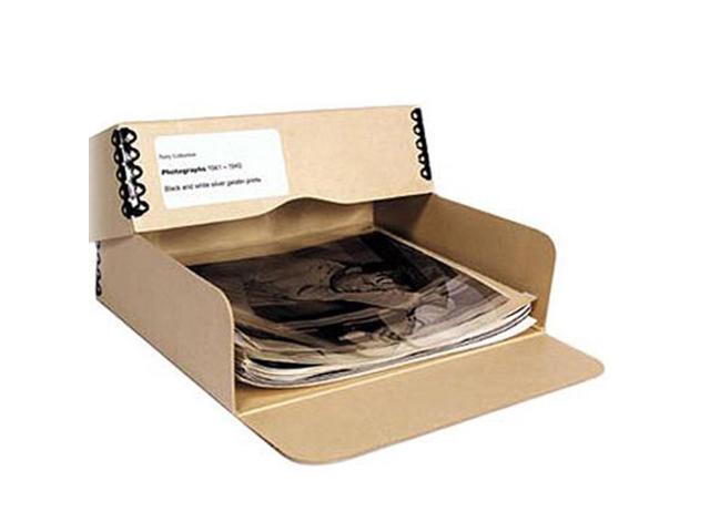 Archival Methods Drop Front Box, 3 x 16.5 x 22.5', Tan #01-038