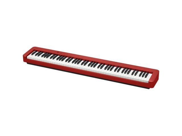 Casio CDP-S160 88-Key Compact Digital Piano Keyboard with Touch Response, 10 Tones, Red