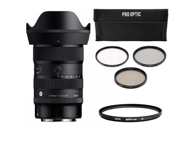 Sigma 17-40mm f/1.8 DC Art Lens for Canon RF, Bundle with 67mm Filter Kit, 67mm UV Lens Filter