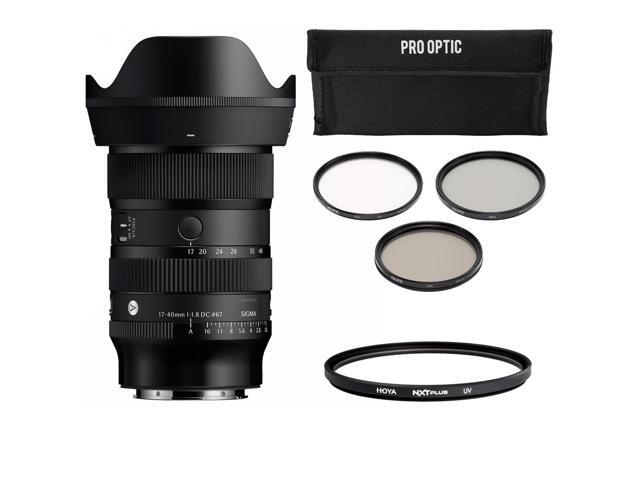 Sigma 17-40mm f/1.8 DC Art Lens for L Mount, Bundle with 67mm Filter Kit, 67mm UV Lens Filter