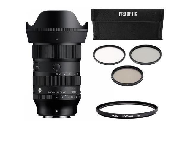Sigma 17-40mm f/1.8 DC Art Lens for Fujifilm X, Bundle with 67mm Filter Kit, 67mm UV Lens Filter