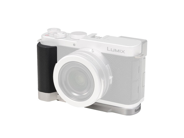 SmallRig L-Shaped Mount Plate with Silicone Handle for Panasonic LUMIX L10 Camera, Silver