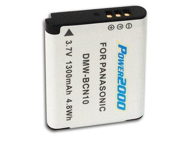 Power2000 DMW-BCN10 3.7V 1300mAh Replacement Rechargeable Lithium-Ion Battery for Panasonic Digital Cameras