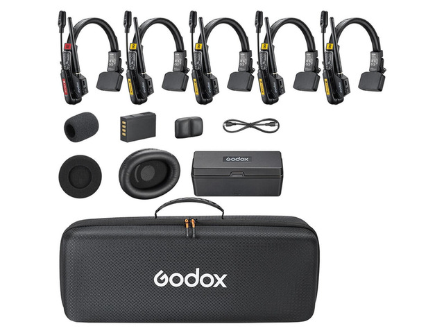 Godox SkyTalk Air 5S 5-Person Full-Duplex Wireless Intercom Headset System