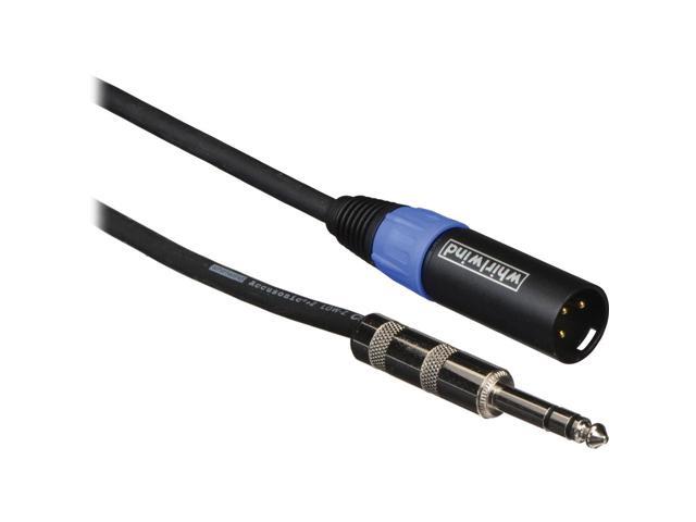 Whirlwind STM10 10' 3-Pin Male XLR to 1/4' Male TRS Balanced Cable