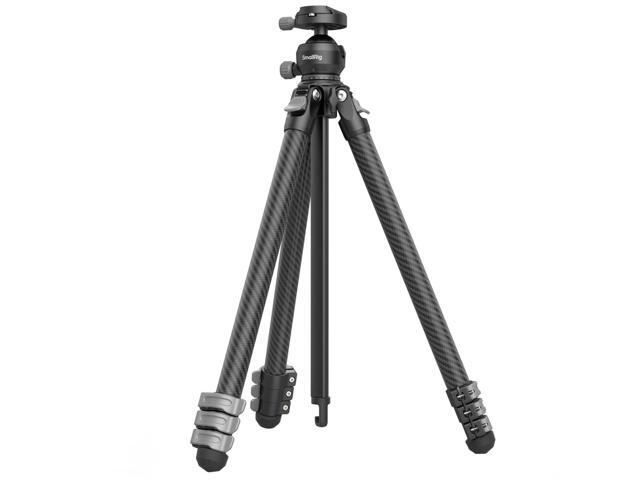 SmallRig 4-Section Carbon Fiber Portable Travel Tripod with Ball Head, Black