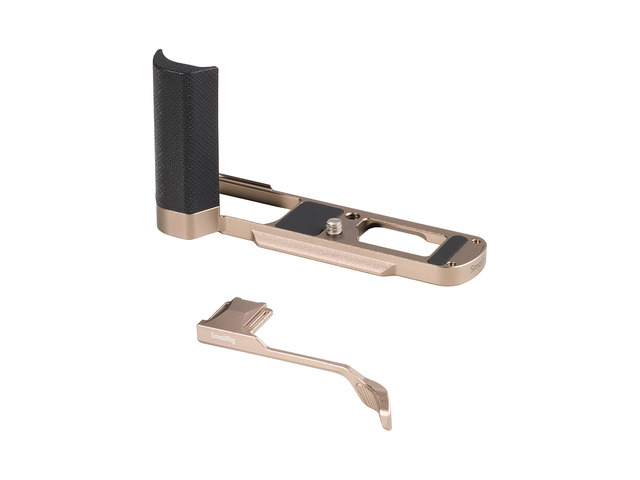 SmallRig L-Shaped Mount Plate with Silicone Handle for Panasonic LUMIX L10 Camera, Titanium