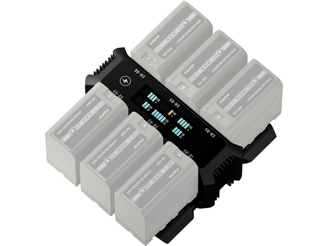 Tilta 6-Channel Foldable Charging Station for L-Series/NP-F Batteries, Black
