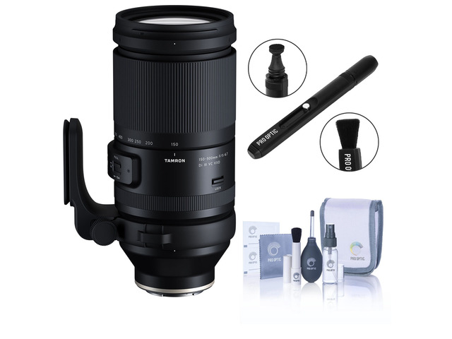 Tamron 150-500mm f/5-6.7 Di III VC VXD Lens for Sony E, with Cleaning Kit