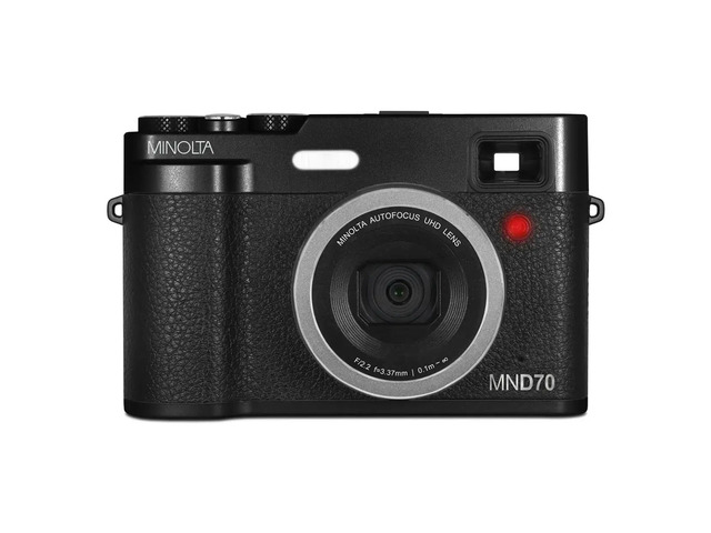 Minolta MND70 Retro Wi-Fi UHD Dual Lens Digital Camera - Black