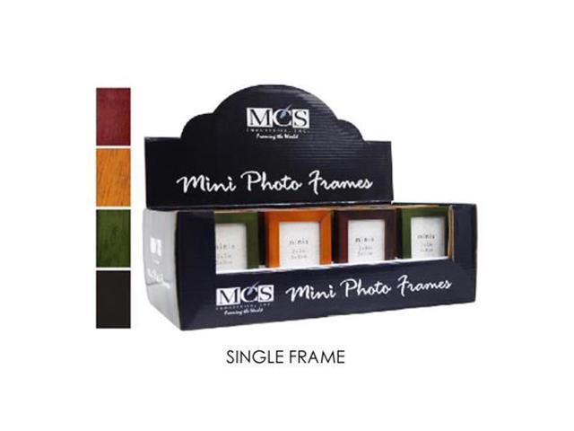 MCS Random Jewel Tone Colored Wood Mini Picture Frame for a 2x3' Photograph