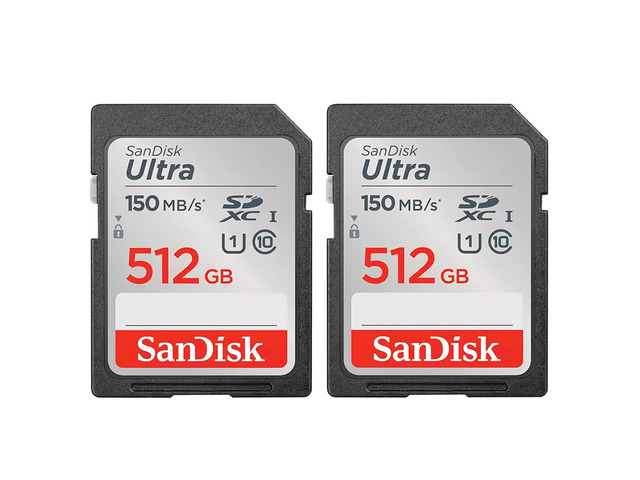 SanDisk Ultra UHS-I U1 SDXC Memory Card - 512GB, 2-Pack