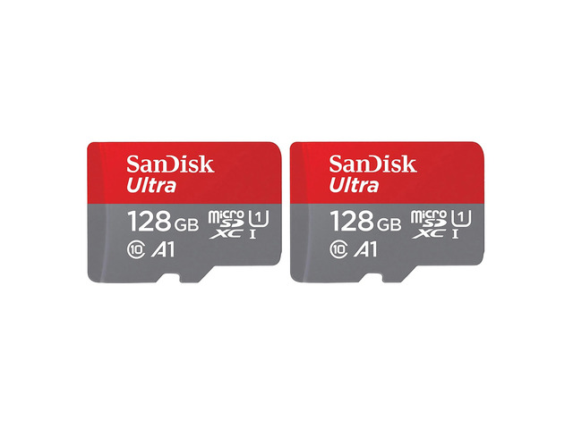 SanDisk Ultra UHS-I U1 microSDXC Memory Card - 128GB, 2-Pack