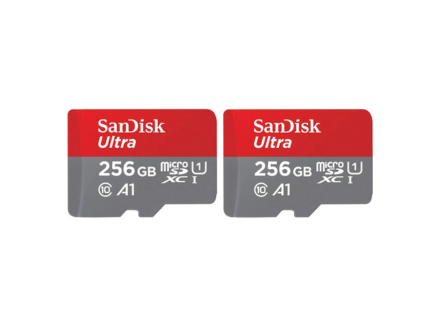 SanDisk Ultra UHS-I U1 microSDXC Memory Card - 256GB, 2-Pack