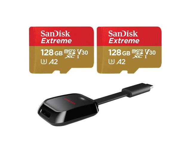 SanDisk Extreme 128GB UHS-I U3 microSDXC Memory Card Bundle