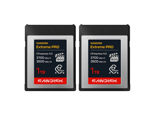 SanDisk Extreme PRO CFexpress 4.0 Type-B Memory Card - 1TB, 2-Pack