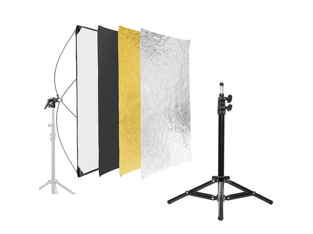 Glow 28x39' Reflector Panel Kit, Bundle with 3.3' Backlight Stand