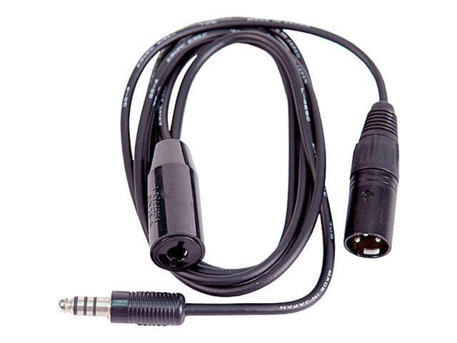 Remote Audio 6' Aviation Interface Adapter, 4-pole Plug to 4-pole Jack & XLR3M