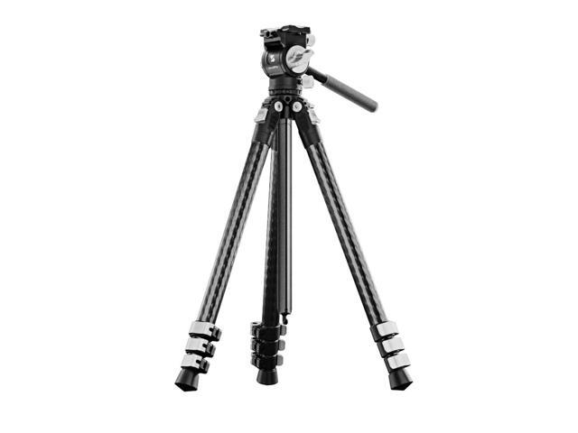 SmallRig CT-22 4-Section Carbon Fiber Tripod with Fluid Head