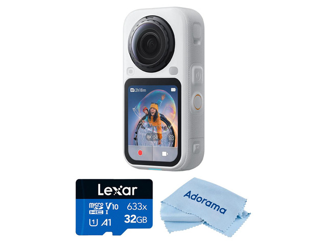 Insta360 X6 8K 360 Camera Standard Bundle, White, with Free Accessory Kit